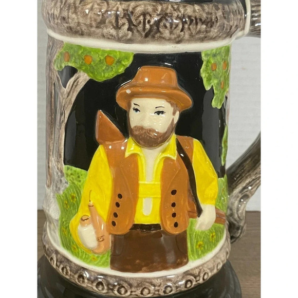 Vintage Germany Ceramic Man Deer Unbranded Tall Beer Stein Mug Hand Painted - Picture 6 of 12